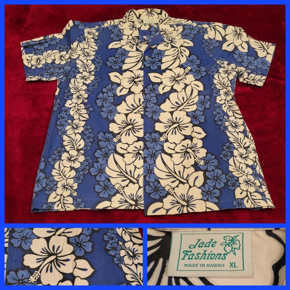 JADE FASHIONS MENS HAWAIIAN BUTTON SHIRT